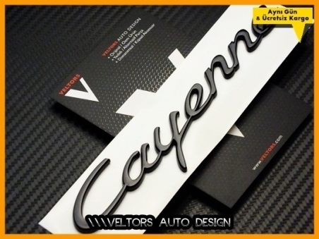 Porsche Piano Black Cayenne Yeni Tip Bagaj Yazı Logo Amblem