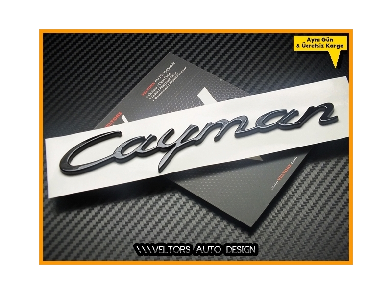 Porsche Cayman Piano Black Bagaj Yazı Logo Amblem Porsche Cayman Piano Black Bagaj Yazı Logo Amblem