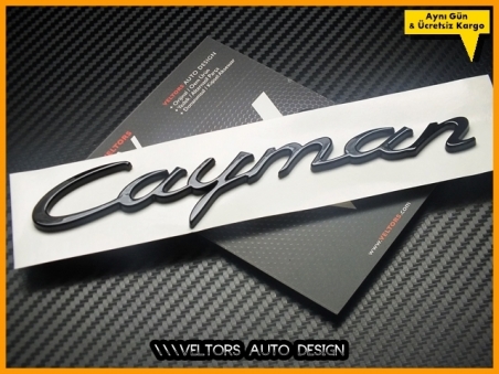 Porsche Cayman Piano Black Bagaj Yazı Logo Amblem