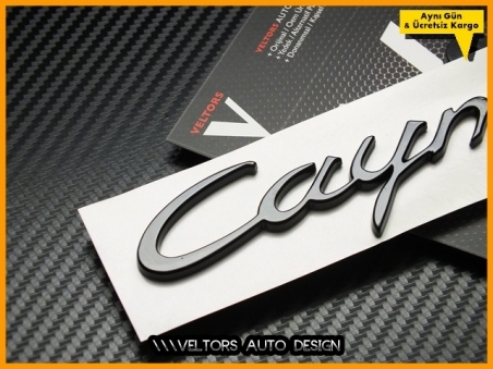 Porsche Cayman Piano Black Bagaj Yazı Logo Amblem