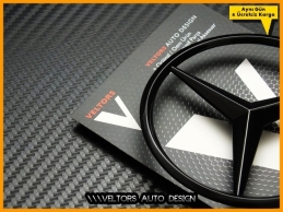 Mercedes W176 A Class Piano Black Parlak Siyah Bagaj Yıldız Logo