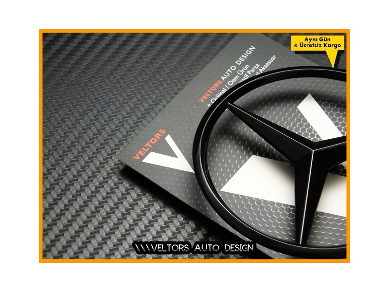 Mercedes W176 A Class Piano Black Parlak Siyah Bagaj Yıldız Logo