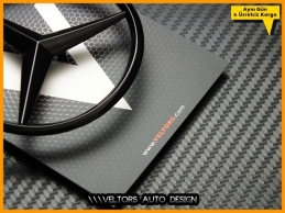 Mercedes W117 CLA Class Piano Black Parlak Siyah Bagaj Yıldız Logo Mercedes W117 CLA Class Piano Black Parlak Siyah Bagaj Yıldız Logo