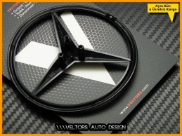 Mercedes W117 CLA Class Piano Black Parlak Siyah Bagaj Yıldız Logo Mercedes W117 CLA Class Piano Black Parlak Siyah Bagaj Yıldız Logo