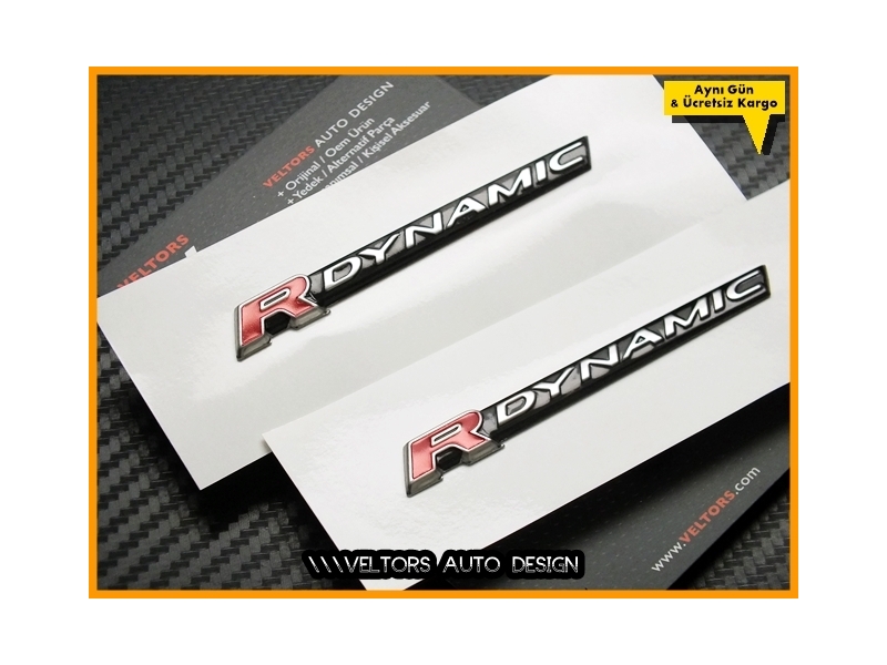 Range Rover R-DYNAMIC R-Dynamic Yan Logo Amblem Seti