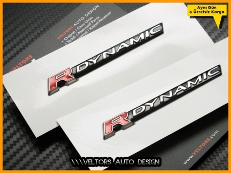 Range Rover R-DYNAMIC R-Dynamic Yan Logo Amblem Seti