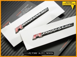Range Rover R-DYNAMIC R-Dynamic Yan Logo Amblem Seti