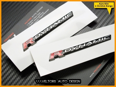 Range Rover R-DYNAMIC R-Dynamic Yan Logo Amblem Seti