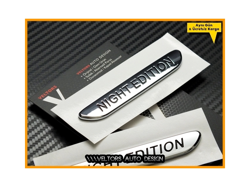 Mercedes Night Edition Yan Çamurluk Logo Amblem Seti Mercedes Night Edition Yan Çamurluk Logo Amblem Seti