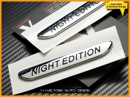 Mercedes Night Edition Yan Çamurluk Logo Amblem Seti Mercedes Night Edition Yan Çamurluk Logo Amblem Seti