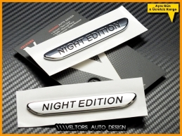 Mercedes Night Edition Yan Çamurluk Logo Amblem Seti Mercedes Night Edition Yan Çamurluk Logo Amblem Seti