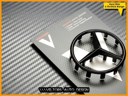 Mercedes Piano Black / Siyah Airbag Direksiyon Logo Amblem