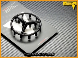 Mercedes Piano Black / Siyah Airbag Direksiyon Logo Amblem