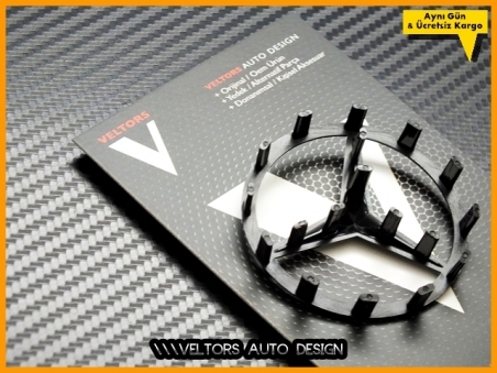 Mercedes Piano Black / Siyah Airbag Direksiyon Logo Amblem