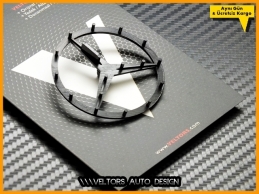 Mercedes Piano Black / Parlak Siyah Airbag Direksiyon Logo Amblem