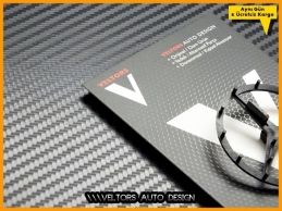 Mercedes Piano Black / Parlak Siyah Airbag Direksiyon Logo Amblem