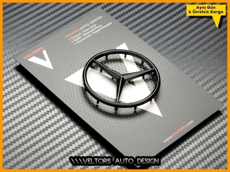 Mercedes Piano Black / Parlak Siyah Airbag Direksiyon Logo Amblem