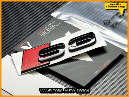 Audi Piano Black / Parlak Siyah A3 S Line S3 Bagaj Yazı Logo Amblem