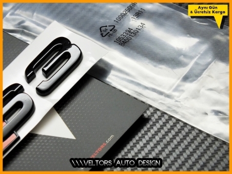 Audi Piano Black / Parlak Siyah A3 S Line S3 Bagaj Yazı Logo Amblem