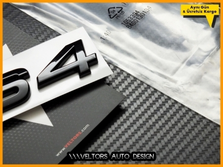 Audi Piano Black / Parlak Siyah A4 S Line S4 Bagaj Yazı Logo Amblem