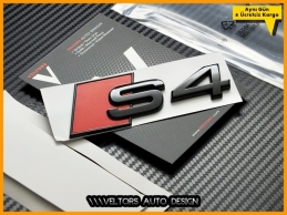 Audi Piano Black / Parlak Siyah A4 S Line S4 Bagaj Yazı Logo Amblem