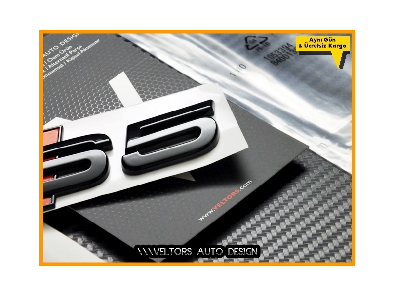 Audi Piano Black / Parlak Siyah A5 S Line S5 Bagaj Yazı Logo Amblem