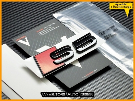 Audi Piano Black / Parlak Siyah A5 S Line S5 Bagaj Yazı Logo Amblem