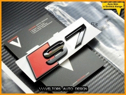 Audi Piano Black / Parlak Siyah A7 S Line S7 Bagaj Yazı Logo Amblem