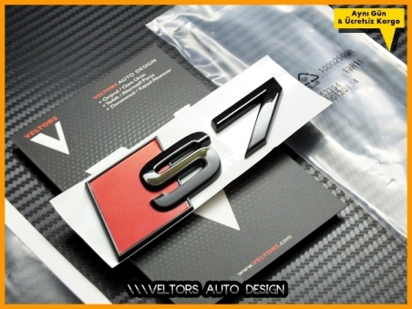 Audi Piano Black / Parlak Siyah A7 S Line S7 Bagaj Yazı Logo Amblem