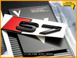 Audi Piano Black / Parlak Siyah A7 S Line S7 Bagaj Yazı Logo Amblem