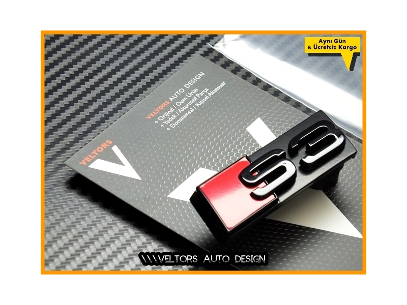 Audi Piano Black / Parlak Siyah A3 S3 Ön Izgara Logo Amblem Seti Audi Piano Black / Parlak Siyah A3 S3 Ön Izgara Logo Amblem Seti