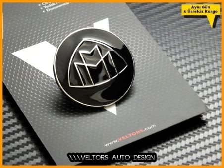 Mercedes Siyah Maybach Kaput Izgara Logo Amblem