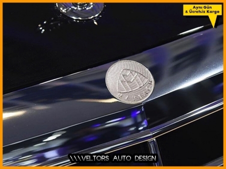 Mercedes Siyah Maybach Kaput Izgara Logo Amblem