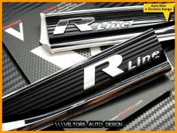 VW Passat B8 ve B8.5 Orjinal R line Yan Çamurluk Logo Amblem Seti VW Passat B8 ve B8.5 Orjinal R line Yan Çamurluk Logo Amblem Seti