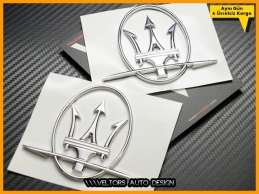 Maserati Yan Maserati Logo Amblem Seti