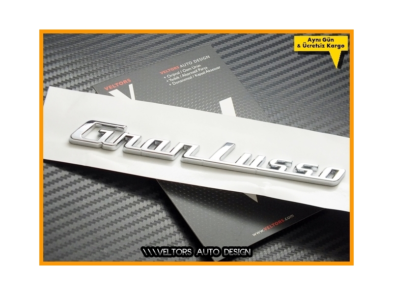 Maserati Granlusso Yan Yazı Granlusso Logo Amblem Maserati Granlusso Yan Yazı Granlusso Logo Amblem