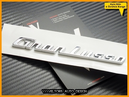 Maserati Granlusso Yan Yazı Granlusso Logo Amblem