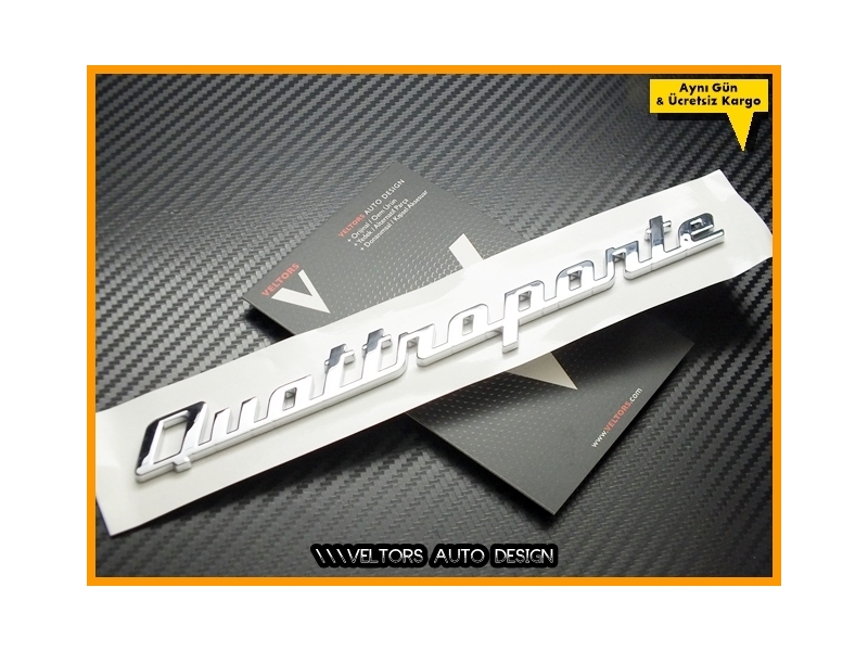 Maserati Quattroporte Yazı Quattroporte Logo Amblem