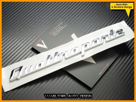 Maserati Quattroporte Yazı Quattroporte Logo Amblem