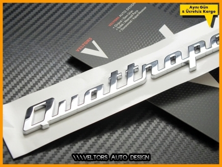 Maserati Quattroporte Yazı Quattroporte Logo Amblem