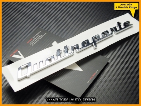 Maserati Quattroporte Yazı Quattroporte Logo Amblem