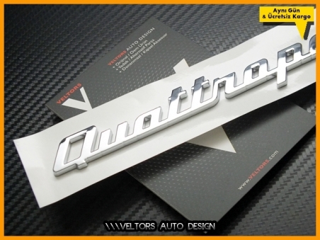Maserati Quattroporte Yazı Quattroporte Logo Amblem