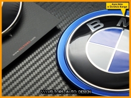 BMW Ön Kaput Arka Bagaj Logo Amblem Halka Seti