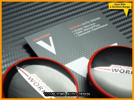 Mini Logo Amblem John Cooper Works Jant Göbeği Göbek Kapak Seti