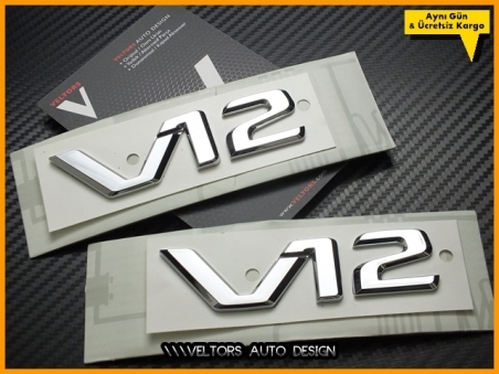 Mercedes V12 Yan Logo Amblem Seti