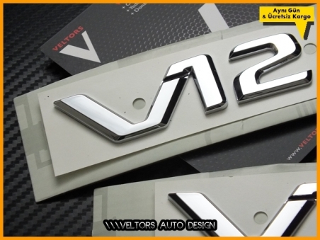 Mercedes V12 Yan Logo Amblem Seti