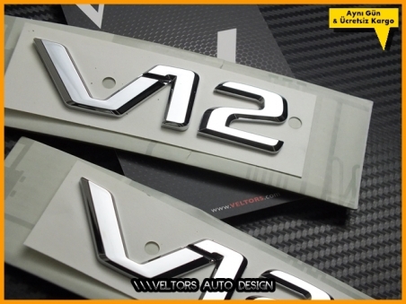 Mercedes V12 Yan Logo Amblem Seti
