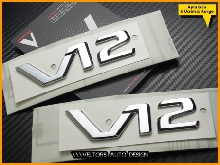 Mercedes V12 Yan Logo Amblem Seti