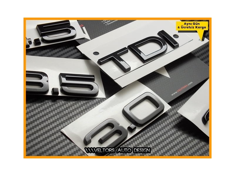 Audi Piano Black / Parlak Siyah TDI Serisi Bagaj Yazı Logo Amblem Audi Piano Black / Parlak Siyah TDI Serisi Bagaj Yazı Logo Amblem