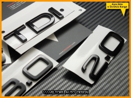 Audi Piano Black / Parlak Siyah TDI Serisi Bagaj Yazı Logo Amblem Audi Piano Black / Parlak Siyah TDI Serisi Bagaj Yazı Logo Amblem